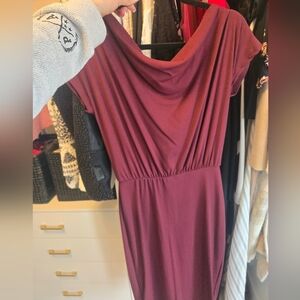 Elegant Burgundy Dress